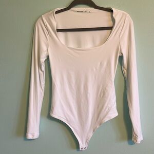 A&F white long sleeve body suit. NWOT